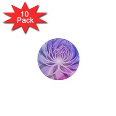 Watercolor Blue Purple Floral Pattern 1  Mini Magnet (10 Pack)  by SpinnyChairDesigns