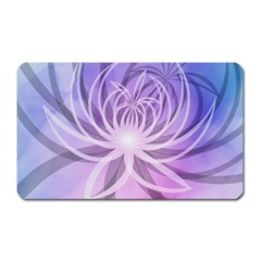 Watercolor Blue Purple Floral Pattern Magnet (rectangular) by SpinnyChairDesigns