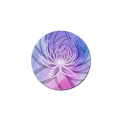 Watercolor Blue Purple Floral Pattern Golf Ball Marker by SpinnyChairDesigns