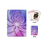 Watercolor Blue Purple Floral Pattern Playing Cards Single Design (Mini) Back