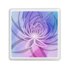 Watercolor Blue Purple Floral Pattern Memory Card Reader (square) by SpinnyChairDesigns