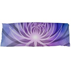 Watercolor Blue Purple Floral Pattern Body Pillow Case (dakimakura) by SpinnyChairDesigns