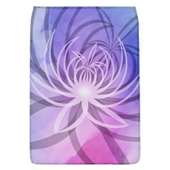 Watercolor Blue Purple Floral Pattern Removable Flap Cover (l) by SpinnyChairDesigns