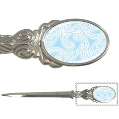 Light Blue And White Abstract Paisley Letter Opener by SpinnyChairDesigns