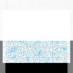 Light Blue And White Abstract Paisley Rectangular Jigsaw Puzzl by SpinnyChairDesigns