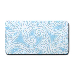 Light Blue And White Abstract Paisley Medium Bar Mats by SpinnyChairDesigns