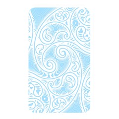 Light Blue And White Abstract Paisley Memory Card Reader (rectangular) by SpinnyChairDesigns