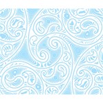 Light Blue and White Abstract Paisley Deluxe Canvas 14  x 11  (Stretched) 14  x 11  x 1.5  Stretched Canvas