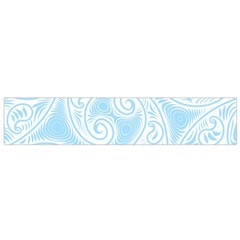 Light Blue And White Abstract Paisley Small Flano Scarf by SpinnyChairDesigns