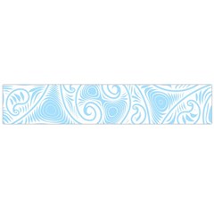 Light Blue And White Abstract Paisley Large Flano Scarf  by SpinnyChairDesigns