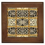 Antique Black and Gold Framed Tile Front