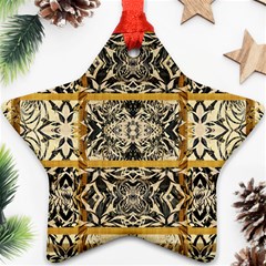 Antique Black And Gold Ornament (star) by SpinnyChairDesigns