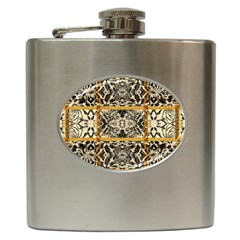 Antique Black And Gold Hip Flask (6 Oz) by SpinnyChairDesigns