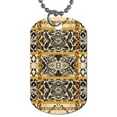 Antique Black And Gold Dog Tag (two Sides) by SpinnyChairDesigns