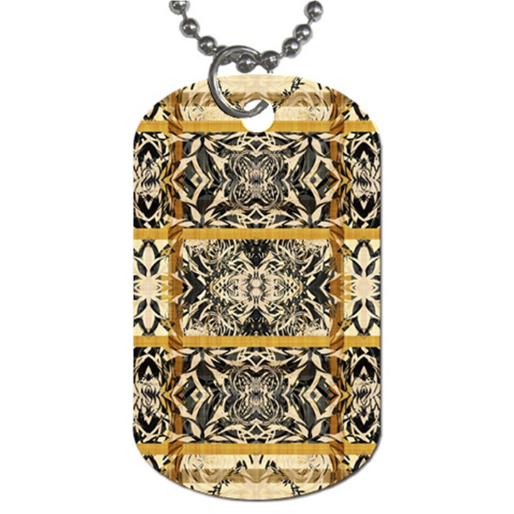 Antique Black and Gold Dog Tag (Two Sides)