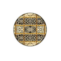 Antique Black And Gold Hat Clip Ball Marker (4 Pack) by SpinnyChairDesigns