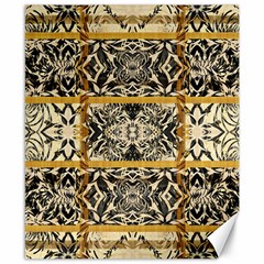 Antique Black And Gold Canvas 8  X 10  by SpinnyChairDesigns