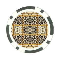 Antique Black And Gold Poker Chip Card Guard by SpinnyChairDesigns