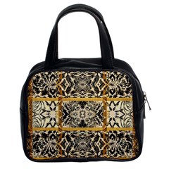 Antique Black And Gold Classic Handbag (two Sides) by SpinnyChairDesigns