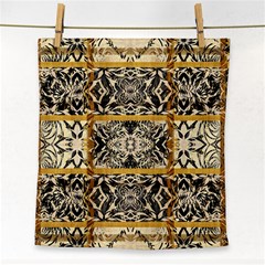 Antique Black And Gold Face Towel by SpinnyChairDesigns