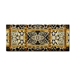 Antique Black And Gold Hand Towel by SpinnyChairDesigns