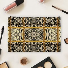 Antique Black And Gold Cosmetic Bag (large) by SpinnyChairDesigns