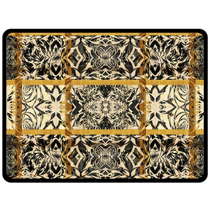 Antique Black and Gold Fleece Blanket (Large) 