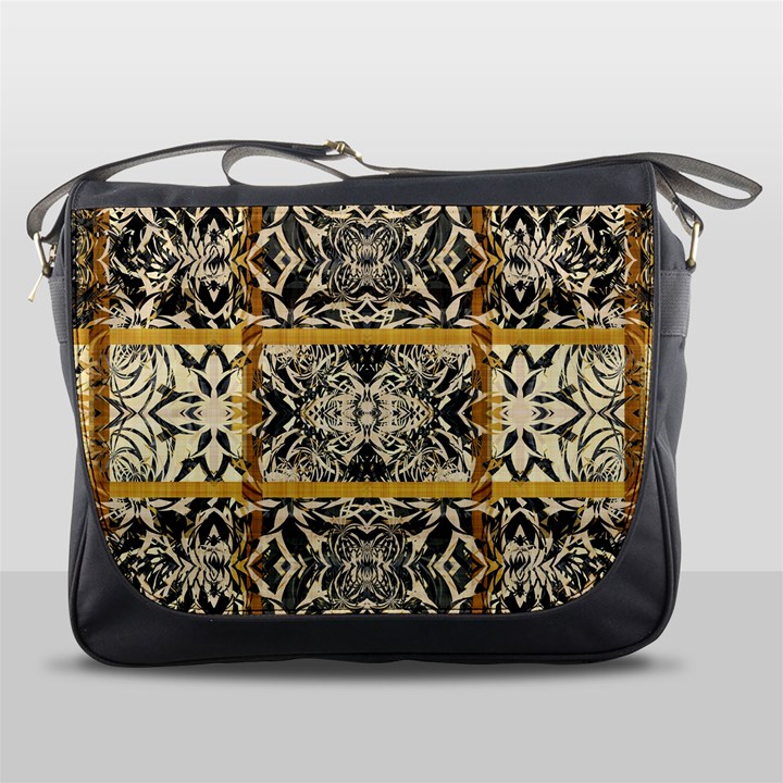 Antique Black and Gold Messenger Bag