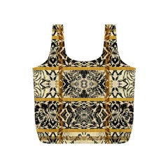 Antique Black And Gold Full Print Recycle Bag (s) by SpinnyChairDesigns