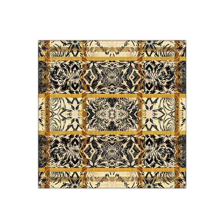 Antique Black and Gold Satin Bandana Scarf