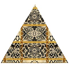 Antique Black And Gold Wooden Puzzle Triangle by SpinnyChairDesigns