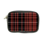 Black and Red Striped Plaid Coin Purse Front