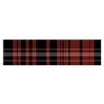 Black and Red Striped Plaid Satin Scarf (Oblong) Front