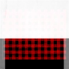 Grunge Red Black Buffalo Plaid Rectangular Jigsaw Puzzl by SpinnyChairDesigns