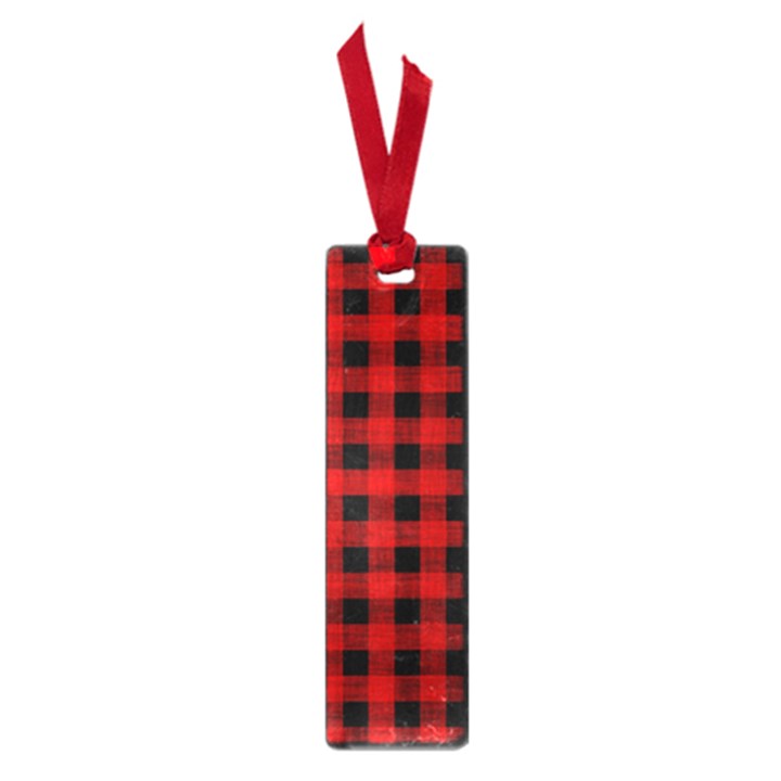 Grunge Red Black Buffalo Plaid Small Book Marks