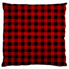 Grunge Red Black Buffalo Plaid Standard Flano Cushion Case (two Sides) by SpinnyChairDesigns