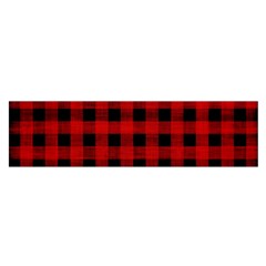 Grunge Red Black Buffalo Plaid Satin Scarf (oblong) by SpinnyChairDesigns