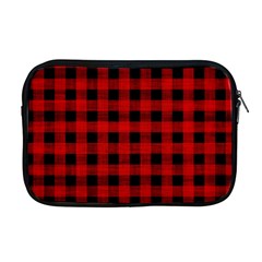 Grunge Red Black Buffalo Plaid Apple Macbook Pro 17  Zipper Case by SpinnyChairDesigns