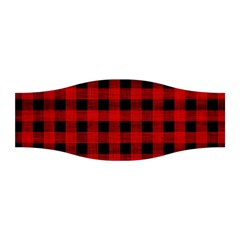 Grunge Red Black Buffalo Plaid Stretchable Headband by SpinnyChairDesigns