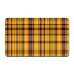 Madras Plaid Yellow Gold Magnet (rectangular) by SpinnyChairDesigns