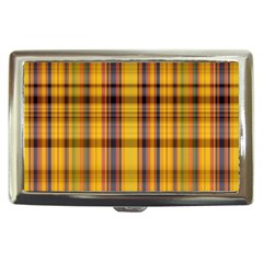 Madras Plaid Yellow Gold Cigarette Money Case by SpinnyChairDesigns