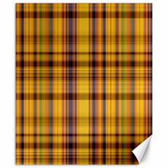 Madras Plaid Yellow Gold Canvas 20  X 24  by SpinnyChairDesigns