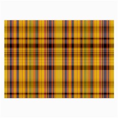 Madras Plaid Yellow Gold Large Glasses Cloth (2 Sides) by SpinnyChairDesigns