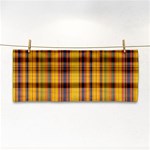 Madras Plaid Yellow Gold Hand Towel Front