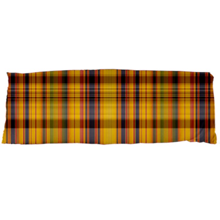 Madras Plaid Yellow Gold Body Pillow Case Dakimakura (Two Sides)