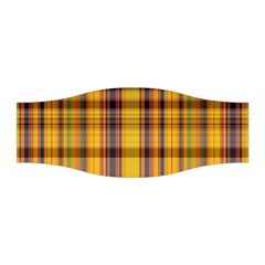 Madras Plaid Yellow Gold Stretchable Headband by SpinnyChairDesigns