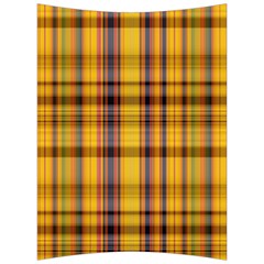 Madras Plaid Yellow Gold Back Support Cushion by SpinnyChairDesigns