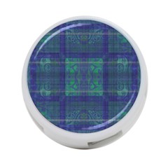 Blue Green Faded Plaid 4-port Usb Hub (two Sides) by SpinnyChairDesigns