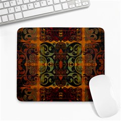 Vintage Red Gold Green Large Mousepads by SpinnyChairDesigns