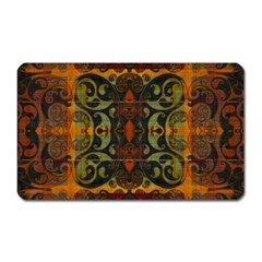 Vintage Red Gold Green Magnet (rectangular) by SpinnyChairDesigns